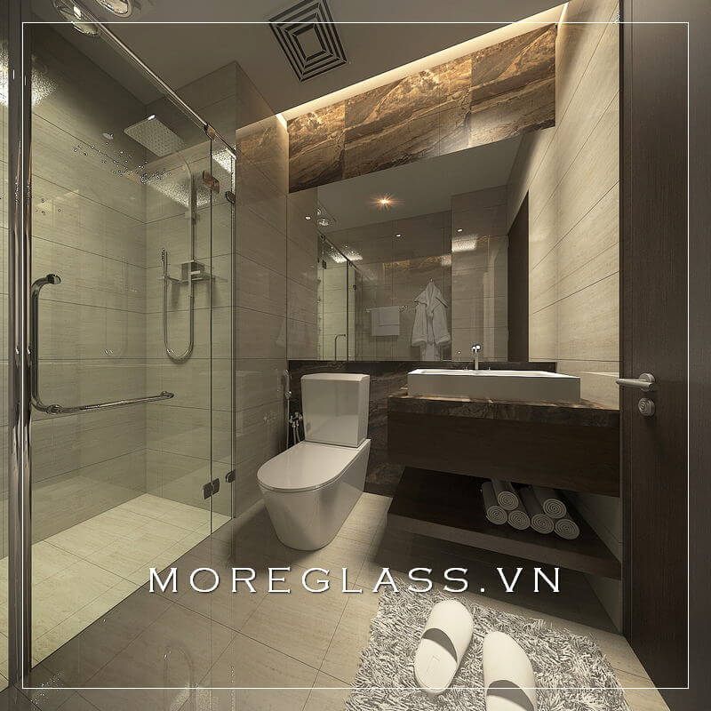 thiết kế phòng tắm kính đẹp